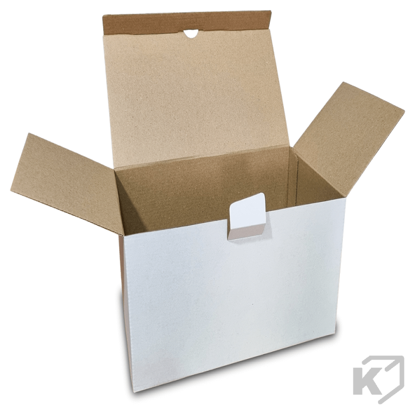 Kartónové krabice Fefco 0215 200x148x235mm 3VVL biela-hnedá