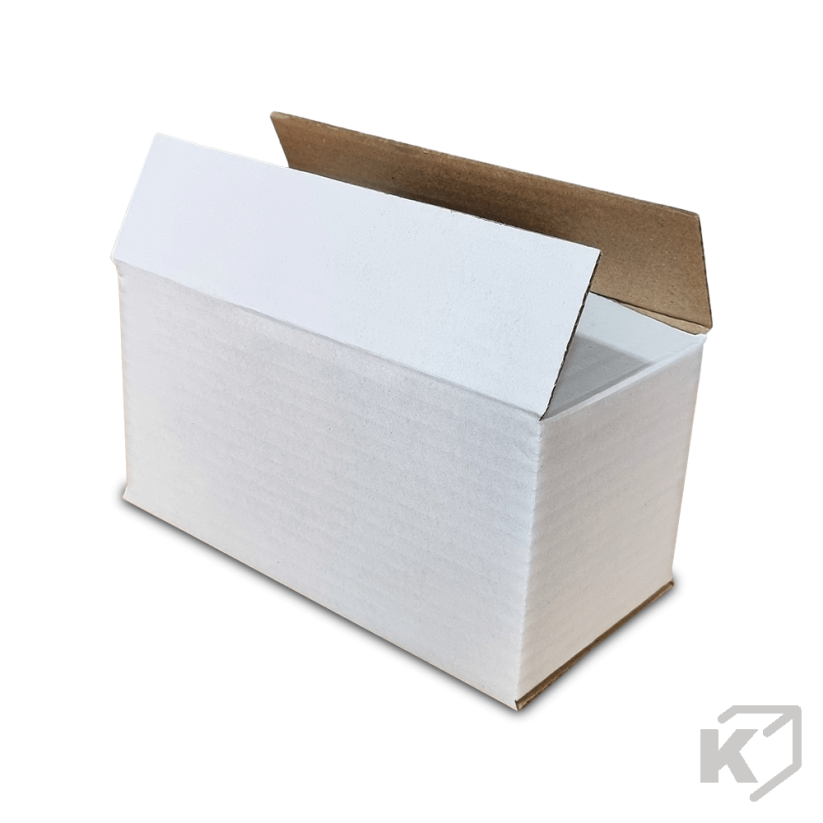 Klopové kartónové krabice 200x100x100mm 3VVL biela-hnedá