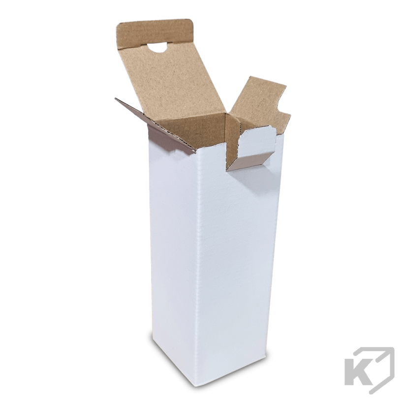 Kartónové krabice Fefco 0215 75x75x200mm 3VVL biela-hnedá