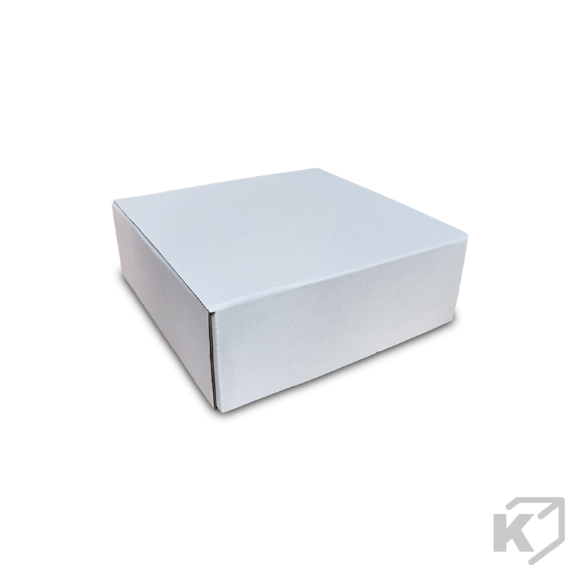 Skladacie krabice Fefco 0427 190x190x70mm 3VVL biela-hnedá