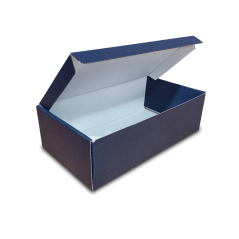 Skladacie krabice Fefco 0427 300x160x90mm 3VVL modrá-biela