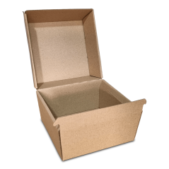 Burger box 155x150x85mm hnedá
