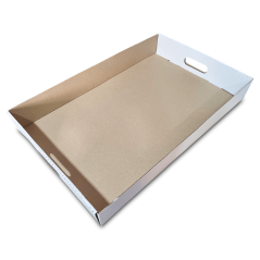 Kartónové prepravky 600x400x80mm biela-hnedá