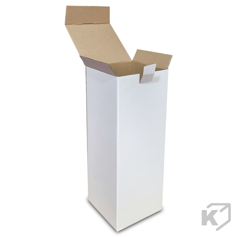 Kartónové krabice Fefco 0215 130x130x290mm 3VVL biela-hnedá