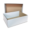 Krabice s vekom FEFCO 0331 - 130x130x95mm 3VVL biela-hnedá