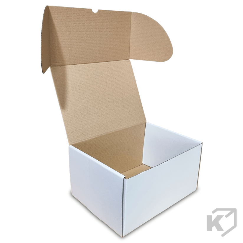 Skladacie krabice Fefco 0427 245x170x125mm 3VVL biela-hnedá