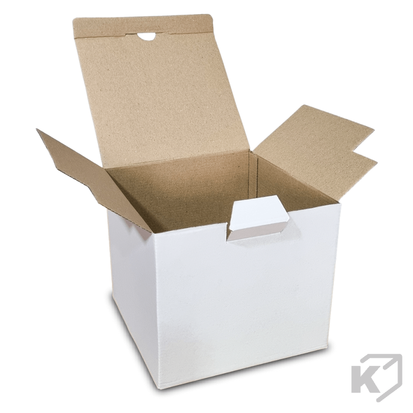 Kartónové krabice Fefco 0215 255x255x230mm 3VVL biela-hnedá