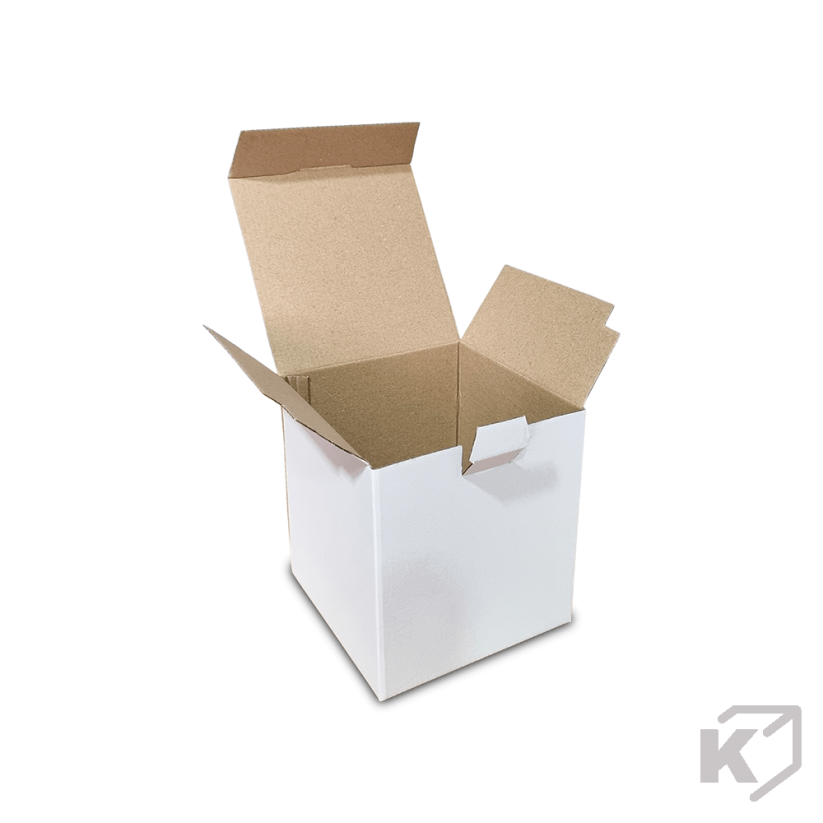 Kartónové krabice Fefco 0215 75x70x70mm 3VVL biela-hnedá