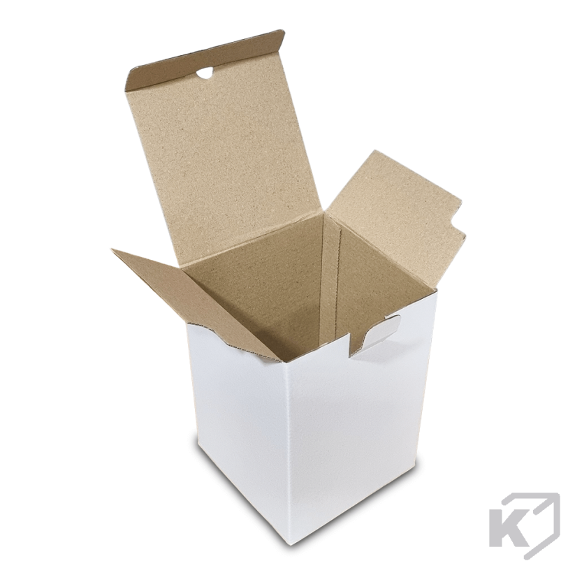 Kartónové krabice Fefco 0215 168x168x292mm 3VVL biela-hnedá