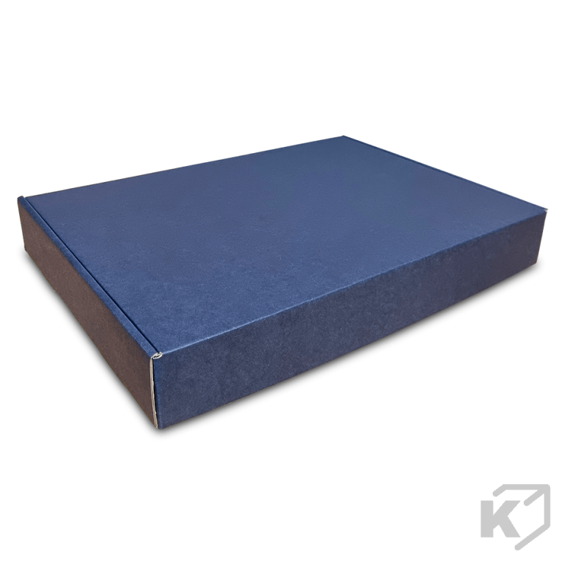 Skladacie krabice Fefco 0427 370x260x50mm 3VVL modrá-biela