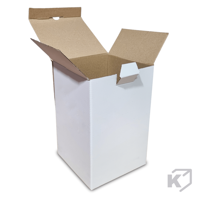 Kartónové krabice Fefco 0215 185x185x214mm 3VVL biela-hnedá