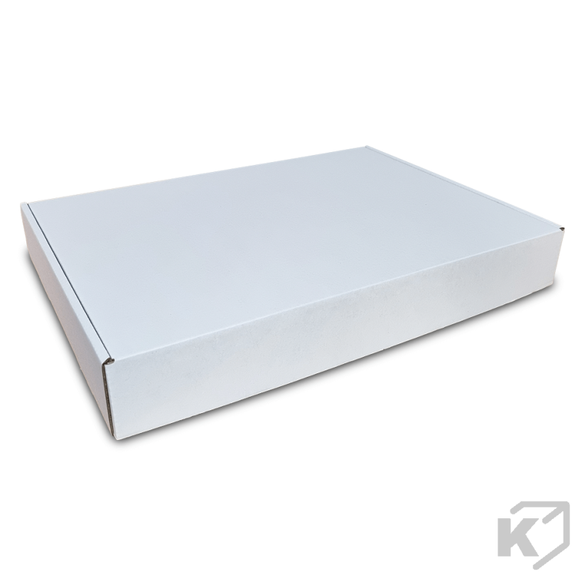 Skladacie krabice Fefco 0427 370x260x50mm 3VVL biela-hnedá