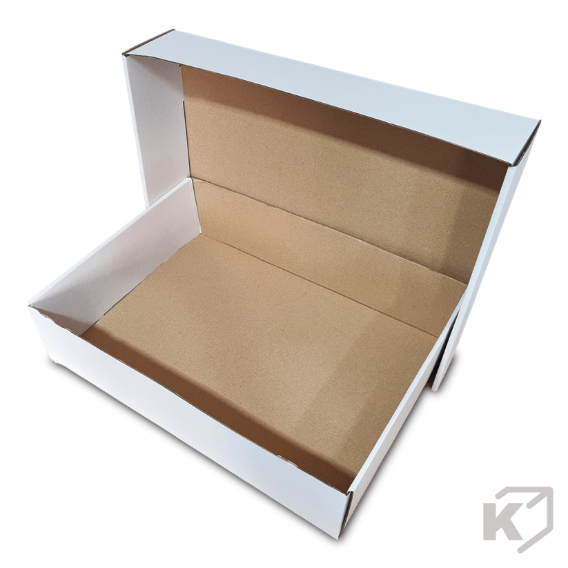 Krabice na koláče s vekom 400x300x100mm biela-hnedá