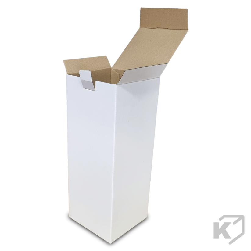 Kartónové krabice Fefco 0215 130x130x290mm 3VVL biela-hnedá