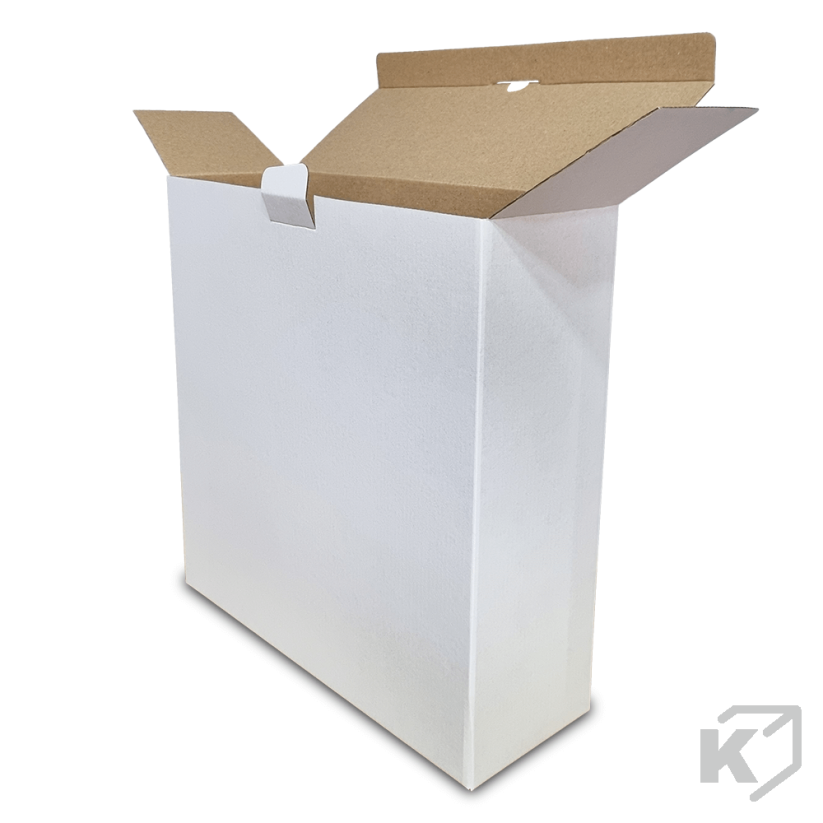 Kartónové krabice Fefco 0215 285x100x261mm 3VVL biela-hnedá