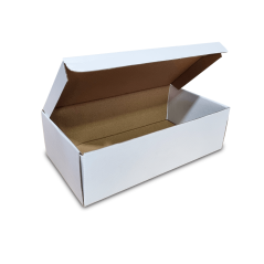 Skladacie krabice Fefco 0427 300x160x90mm 3VVL biela-hnedá