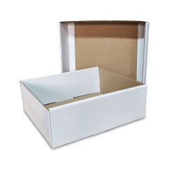 Krabice s vekom FEFCO 0331 - 125x95x85mm 3VVL biela-hnedá