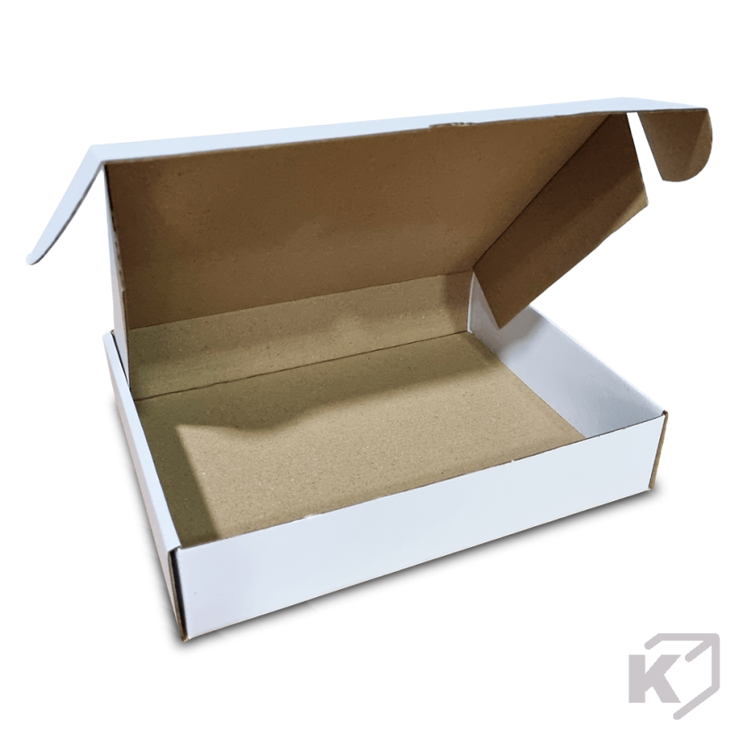 Skladacie krabice Fefco 0427 266x206x53mm 3VVL biela-hnedá