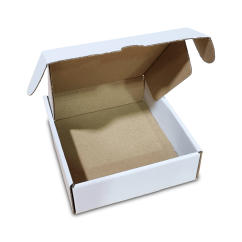 Skladacie krabice Fefco 0427 155x171x48mm 3VVL biela-hnedá