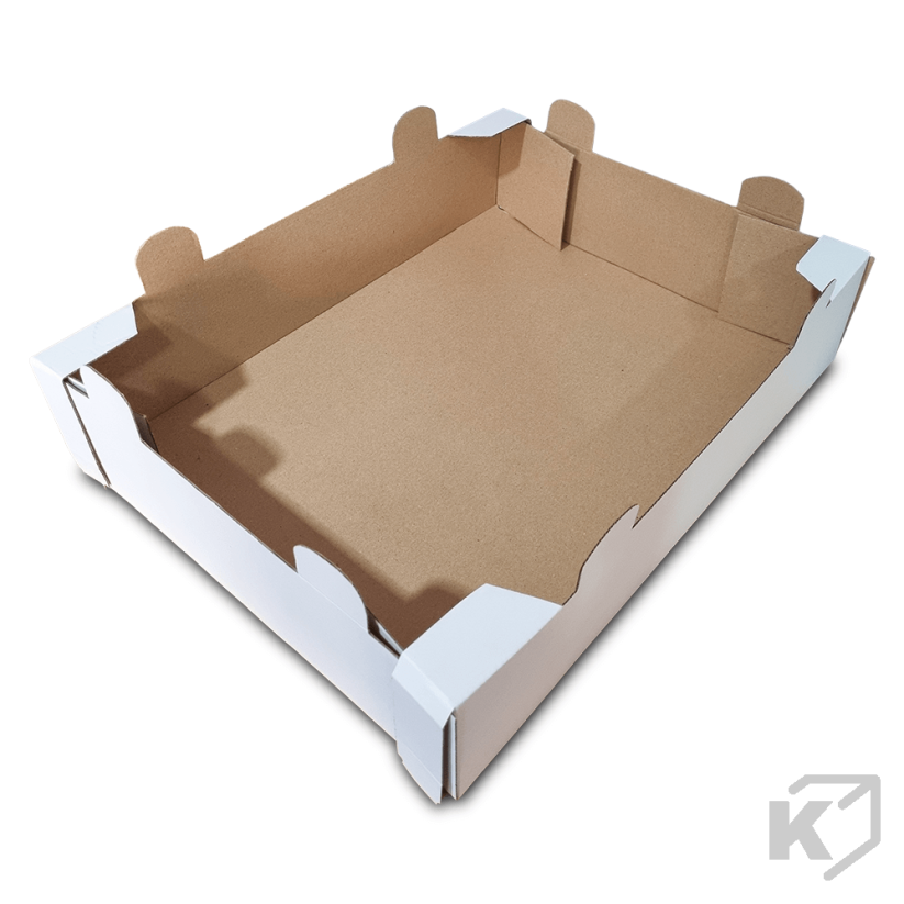 Kartónové prepravky 450x350x100mm biela-hnedá