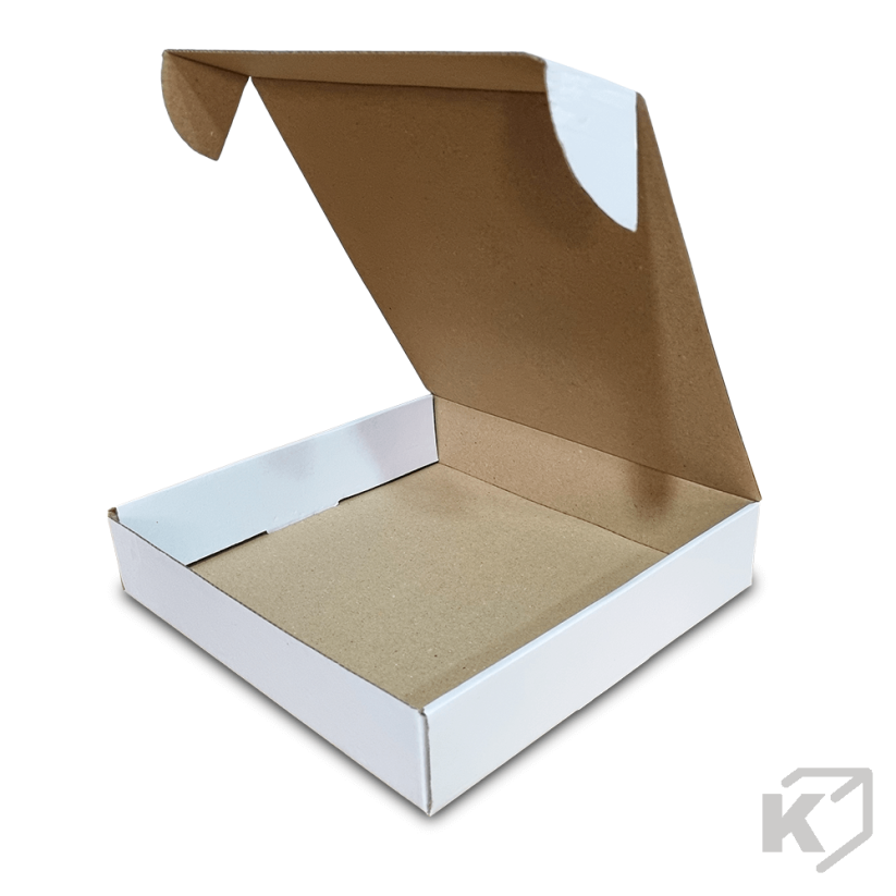 Skladacie krabice Fefco 0427 230x220x45mm 3VVL biela-hnedá