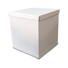 Krabice na kvety s vekom 360x360x470mm biela-hnedá