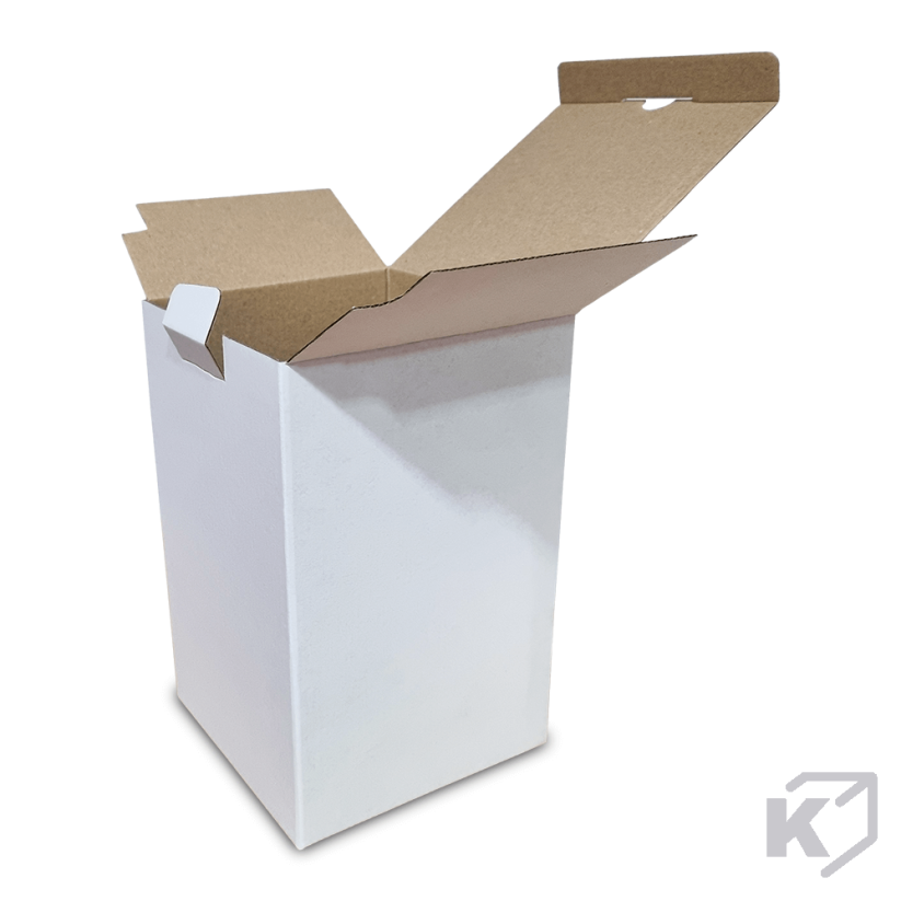 Kartónové krabice Fefco 0215 185x185x268mm 3VVL biela-hnedá