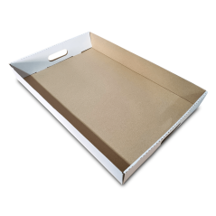 Kartónové prepravky 600x400x80mm biela-hnedá