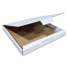 Skladacie krabice Fefco 0427 310x310x30mm 3VVL biela-hnedá