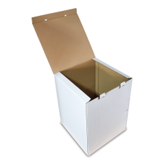 Krabice na kvety 360x360x470mm biela-hnedá