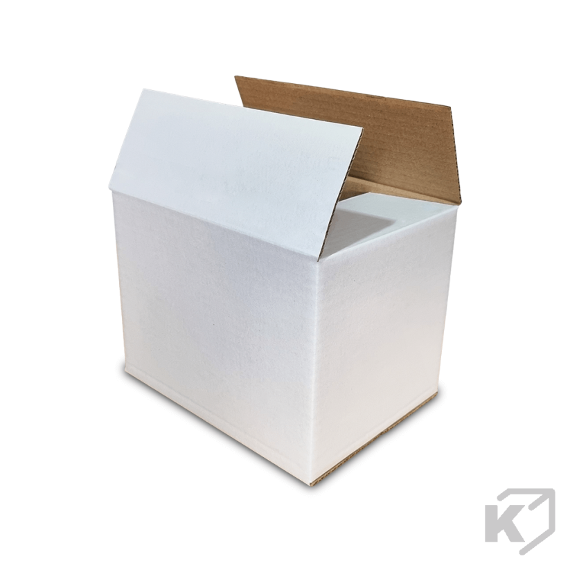 Klopové kartónové krabice 200x150x150mm 3VVL biela-hnedá
