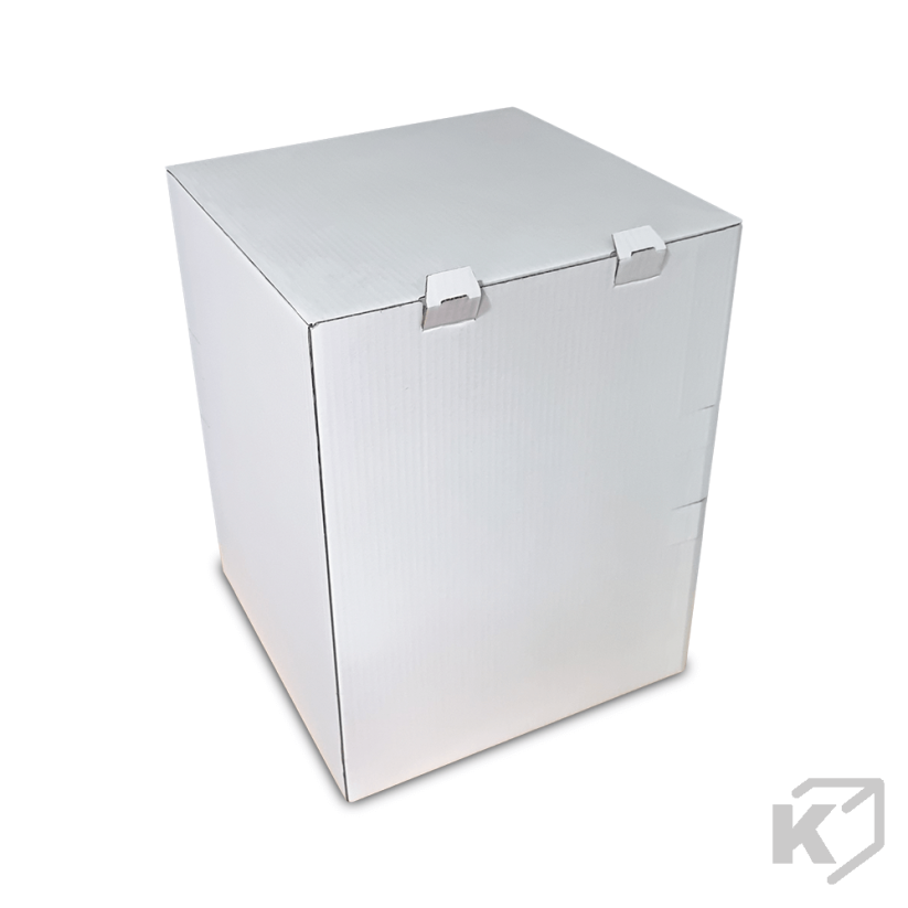Krabice na kvety 360x360x470mm biela-hnedá