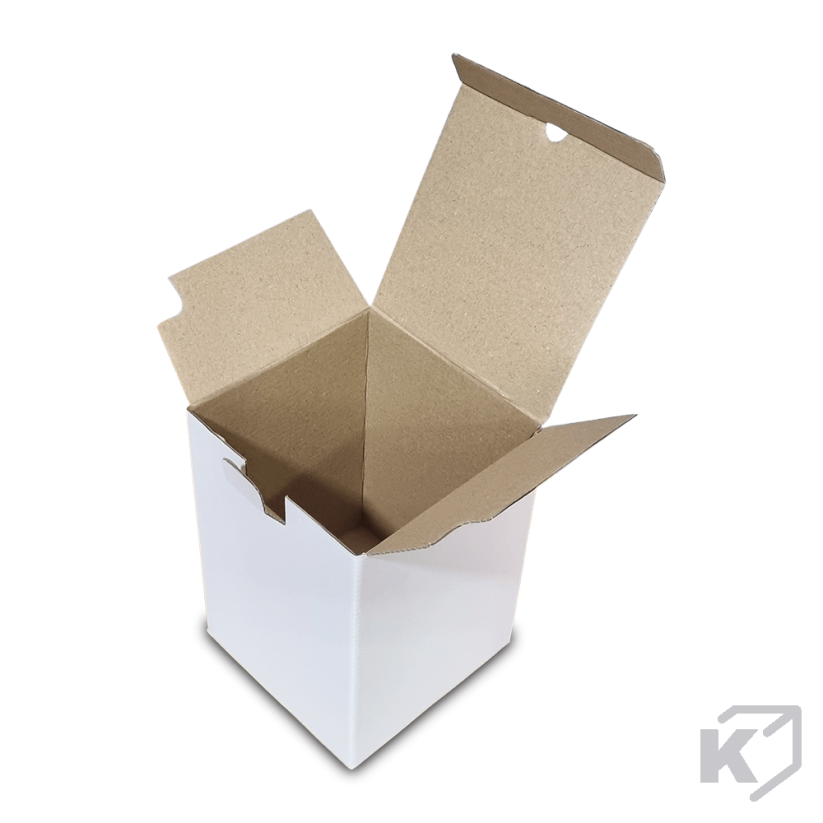 Kartónové krabice Fefco 0215 168x168x292mm 3VVL biela-hnedá