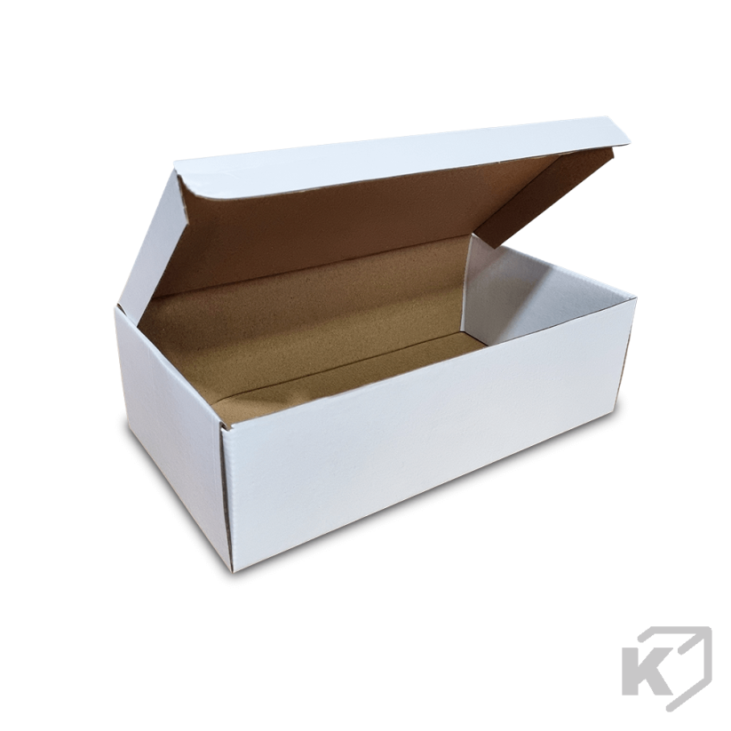 Skladacie krabice Fefco 0427 300x160x90mm 3VVL biela-hnedá