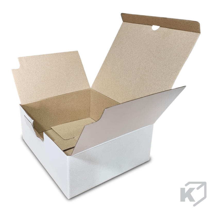 Kartónové krabice Fefco 0215 200x220x98mm 3VVL biela-hnedá