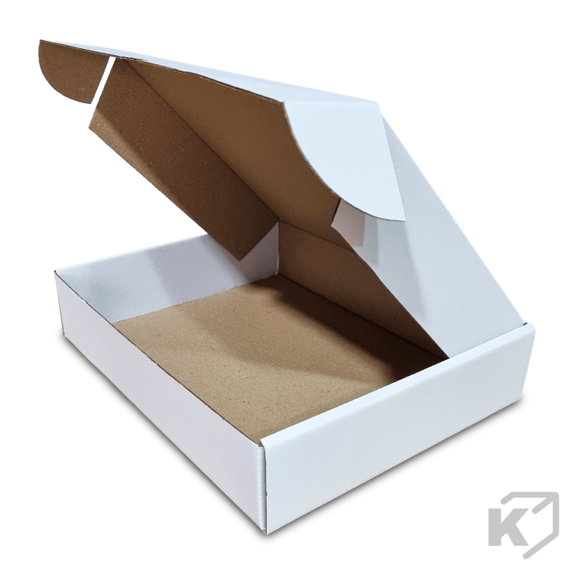 Skladacie krabice Fefco 0427 266x206x53mm 3VVL biela-hnedá