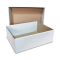 Krabice s vekom FEFCO 0331 - 130x130x95mm 3VVL biela-hnedá