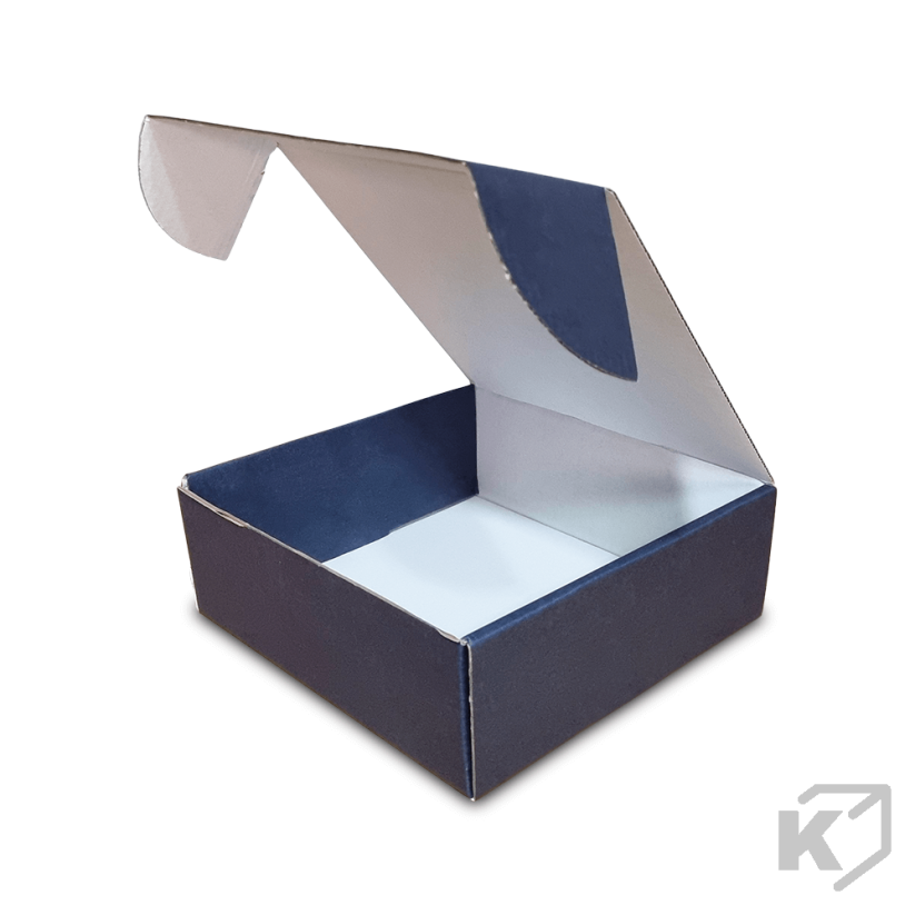 Skladacie krabice Fefco 0427 190x190x70mm 3VVL modrá-biela