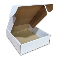 Skladacie krabice Fefco 0427 221x257x70mm 3VVL biela-hnedá