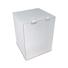 Krabice na kvety 360x360x470mm biela-hnedá