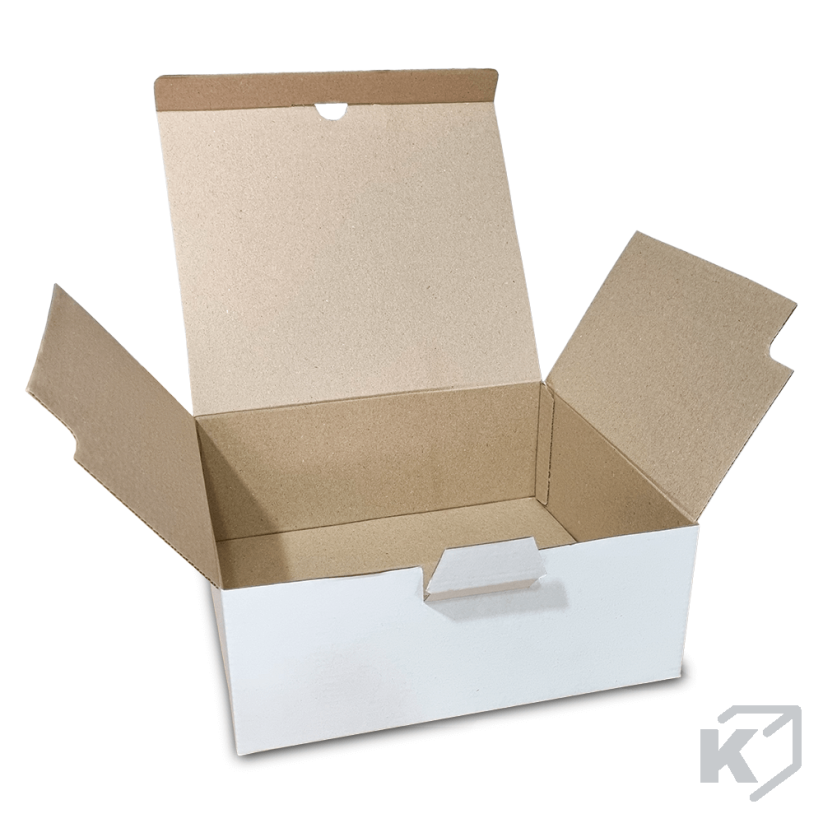 Kartónové krabice Fefco 0215 200x220x98mm 3VVL biela-hnedá