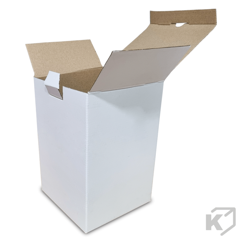 Kartónové krabice Fefco 0215 185x185x214mm 3VVL biela-hnedá