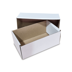 Krabice s vekom FEFCO 0331 - 240x110x100mm 3VVL biela-hnedá