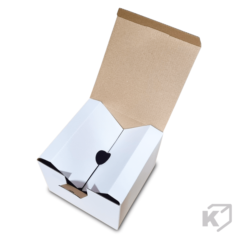 Kartónové krabice Fefco 0215 150x150x120mm 3VVL biela-hnedá