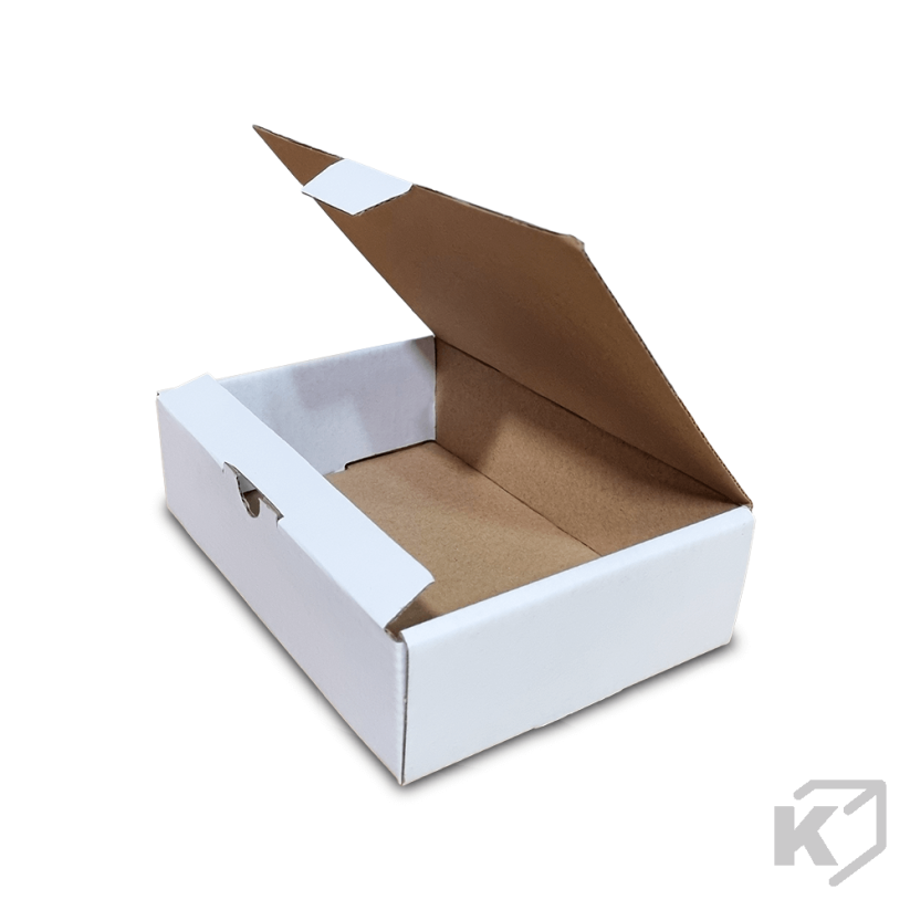 Skladacie krabice Fefco 0427 170x125x50mm 3VVL biela-hnedá