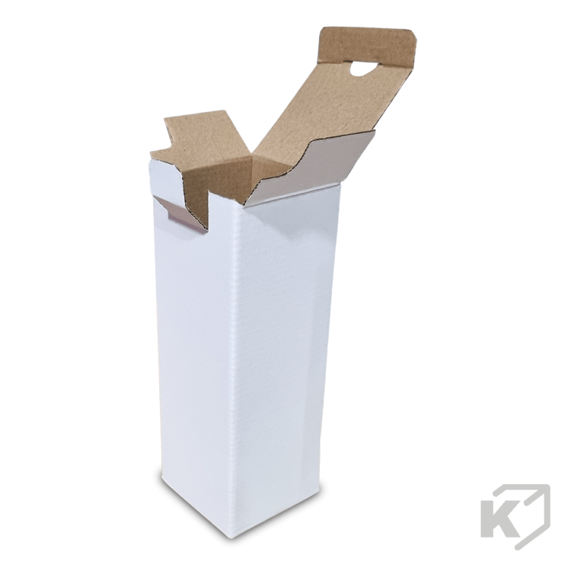Kartónové krabice Fefco 0215 75x75x200mm 3VVL biela-hnedá