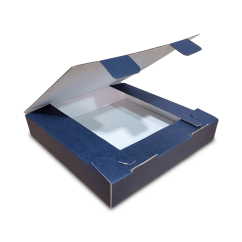 Skladacie krabice Fefco 0427 240x240x40mm 3VVL modrá-biela