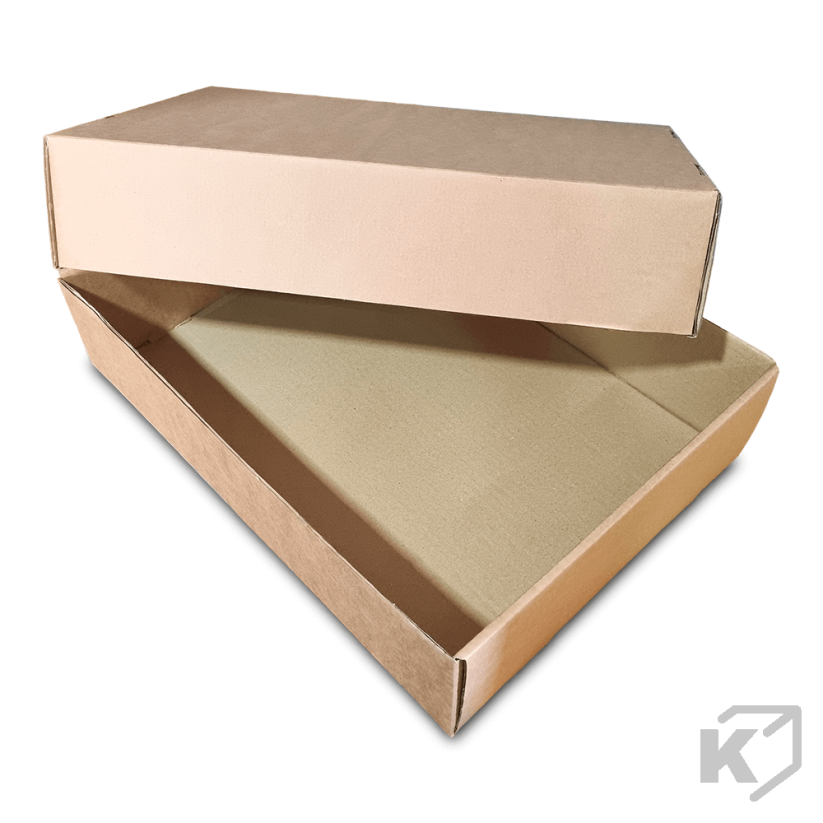 Kartónové prepravky s vekom 400x300x100mm hnedá