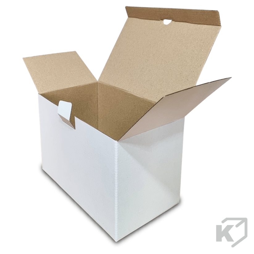 Kartónové krabice Fefco 0215 200x148x235mm 3VVL biela-hnedá
